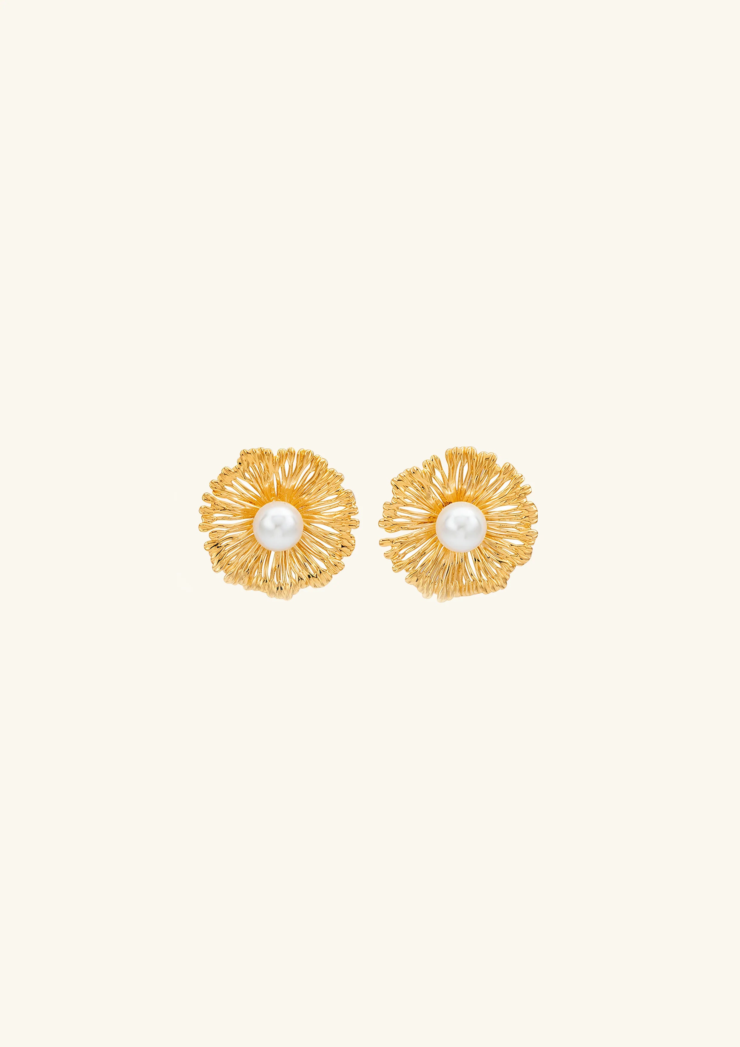 Flower Shaped Stud Earrings