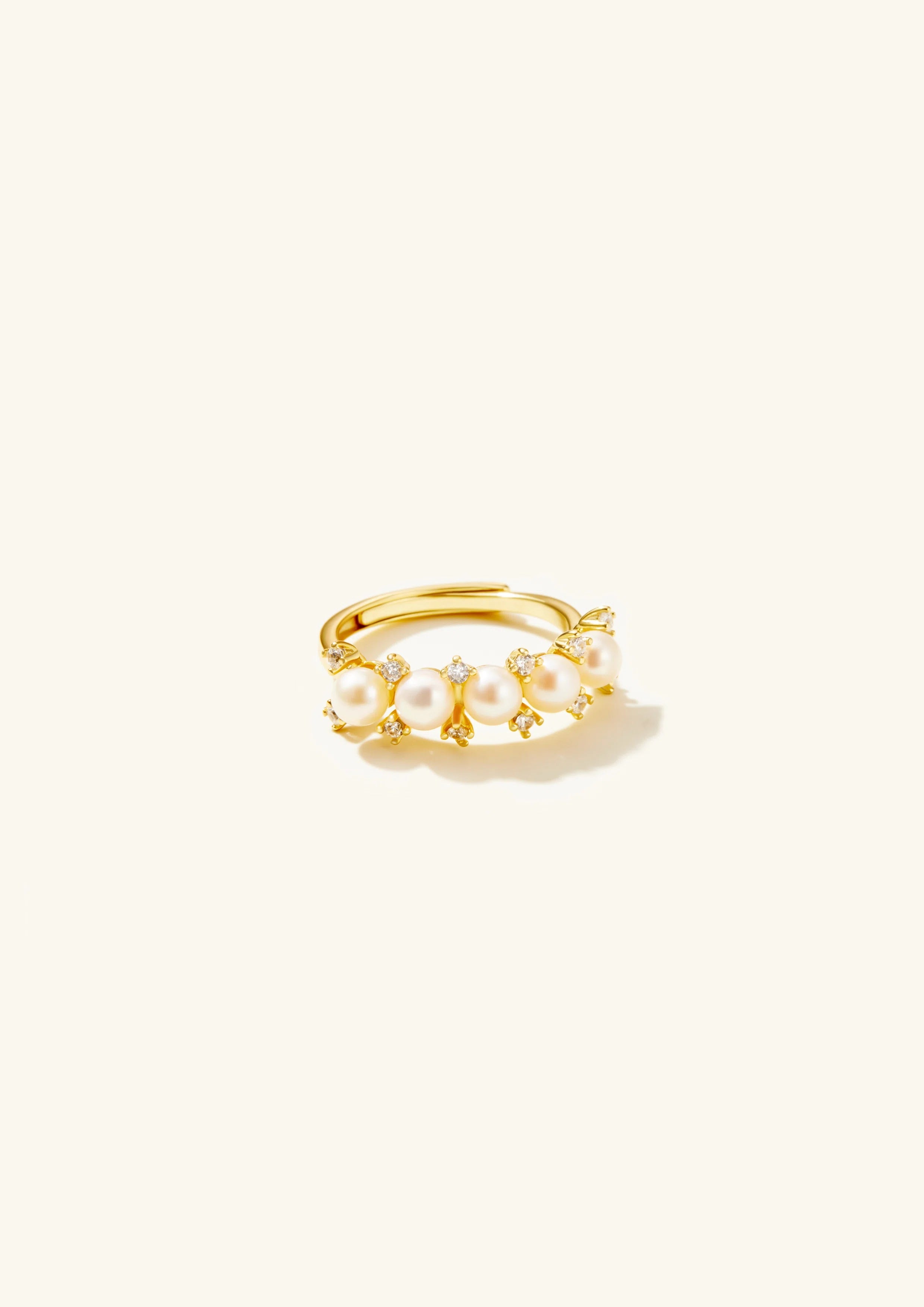 Pearl Adjustable Open Ring