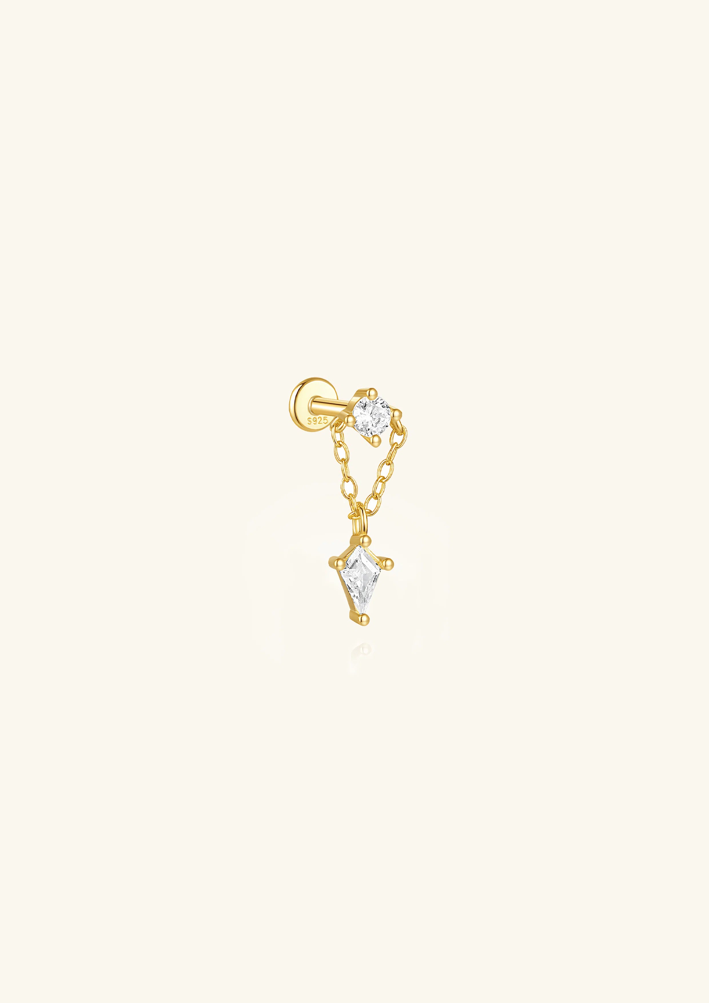 Single CZ Earring