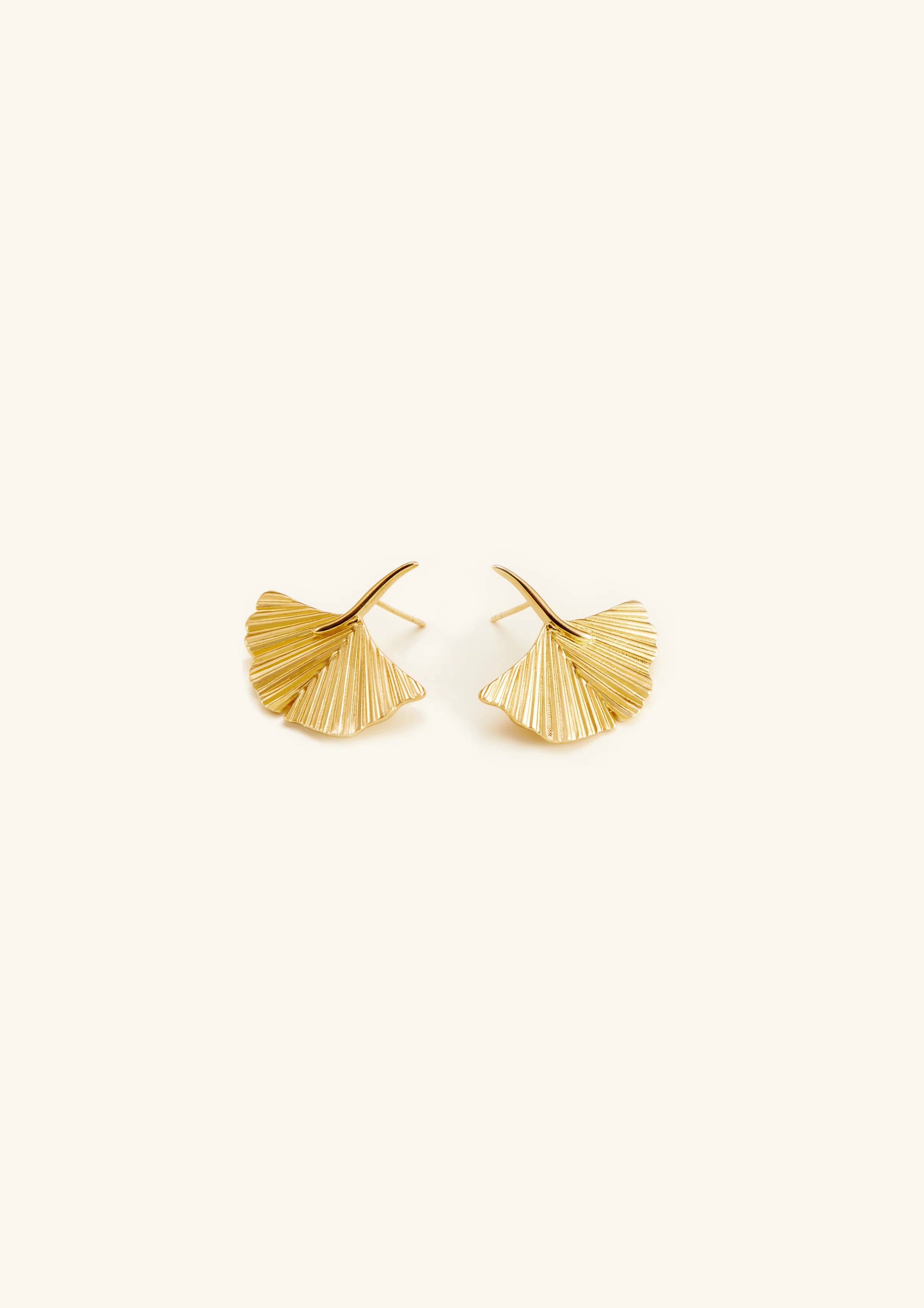 Ginkgo Outline Earrings