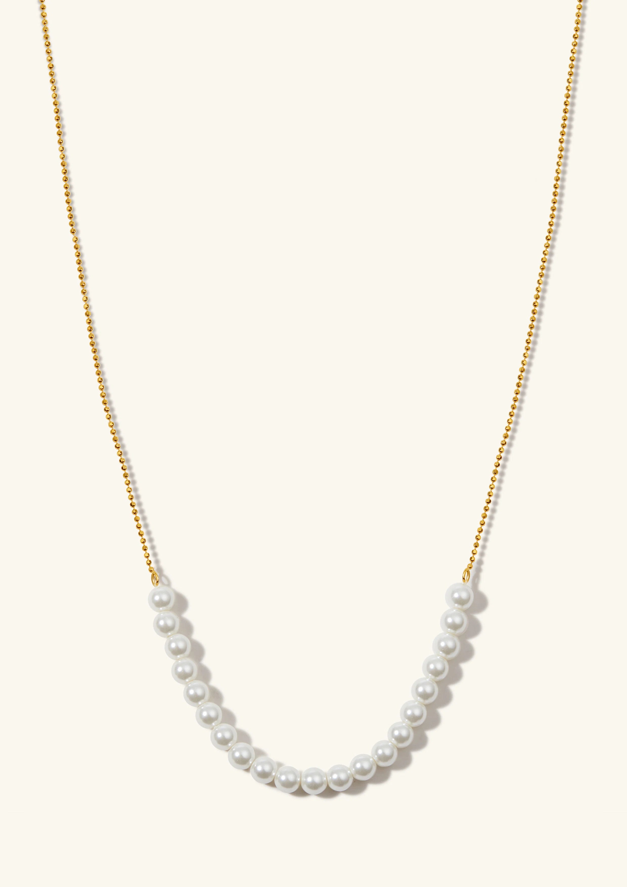 Crystal Pearl Beaded Necklace