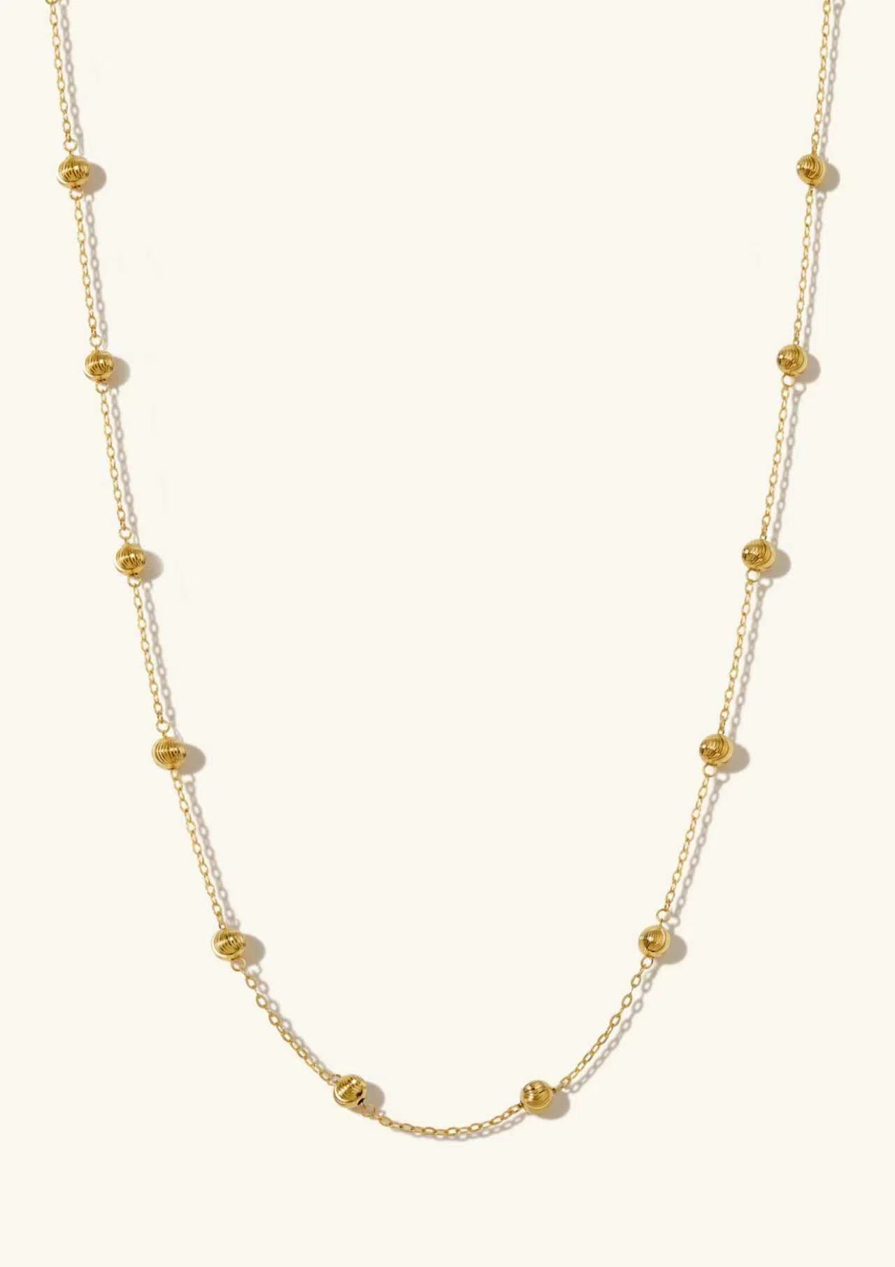 Gold Bead Chain Necklace