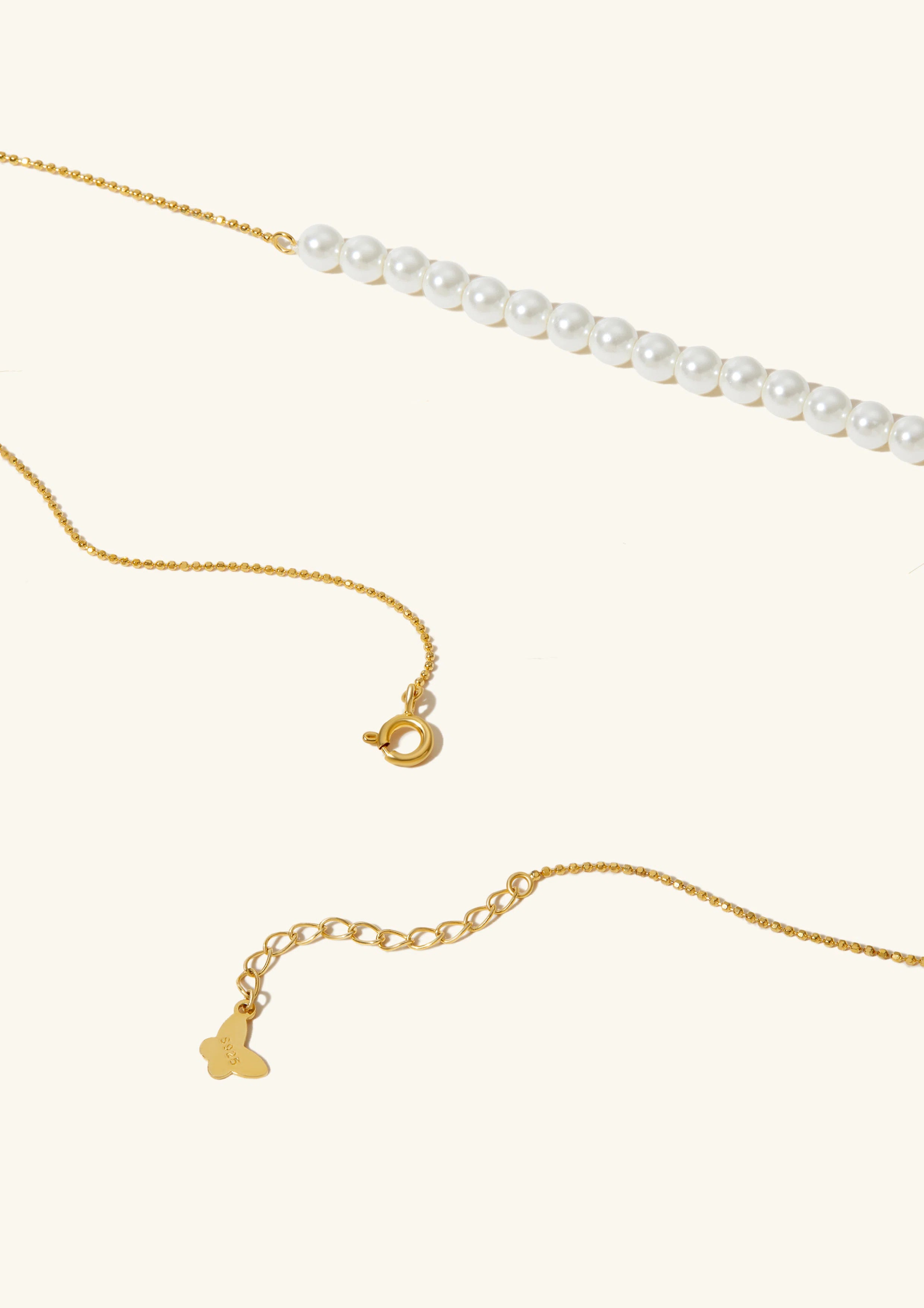 Crystal Pearl Beaded Necklace