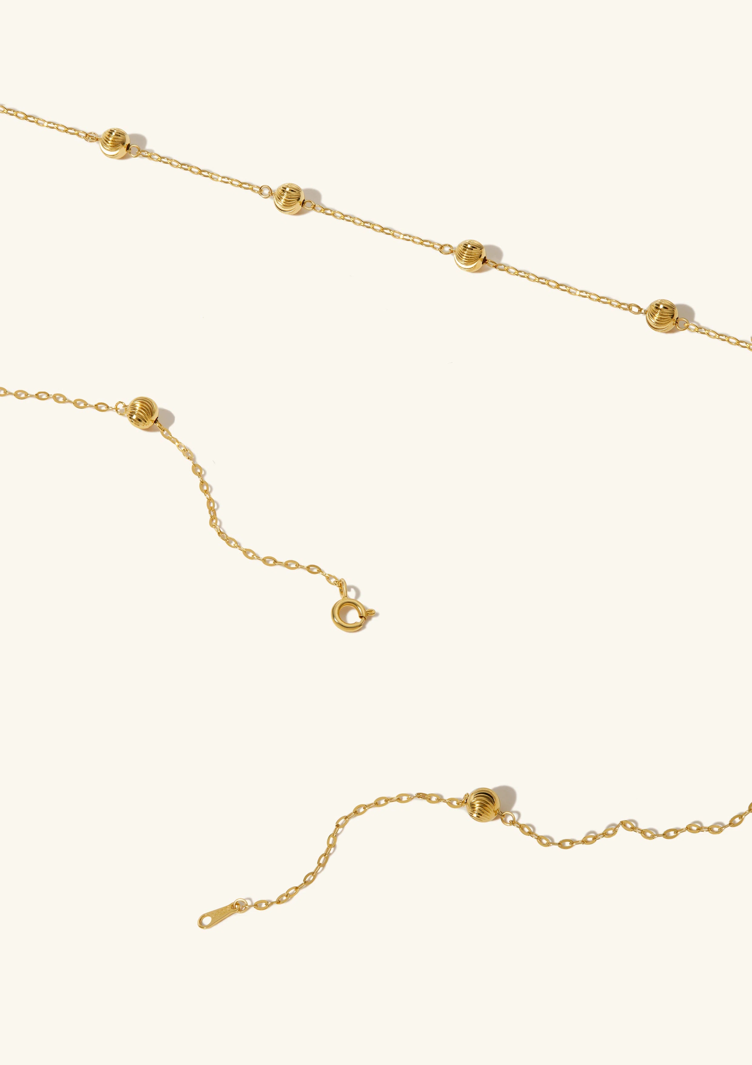 Gold Bead Chain Necklace