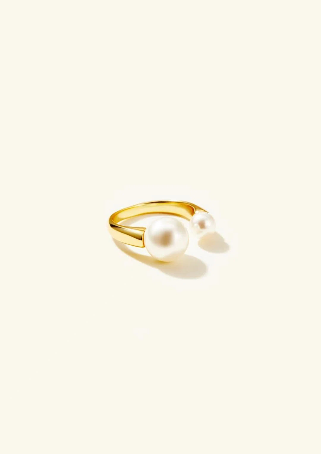 Elegant Twin Pearl Ring