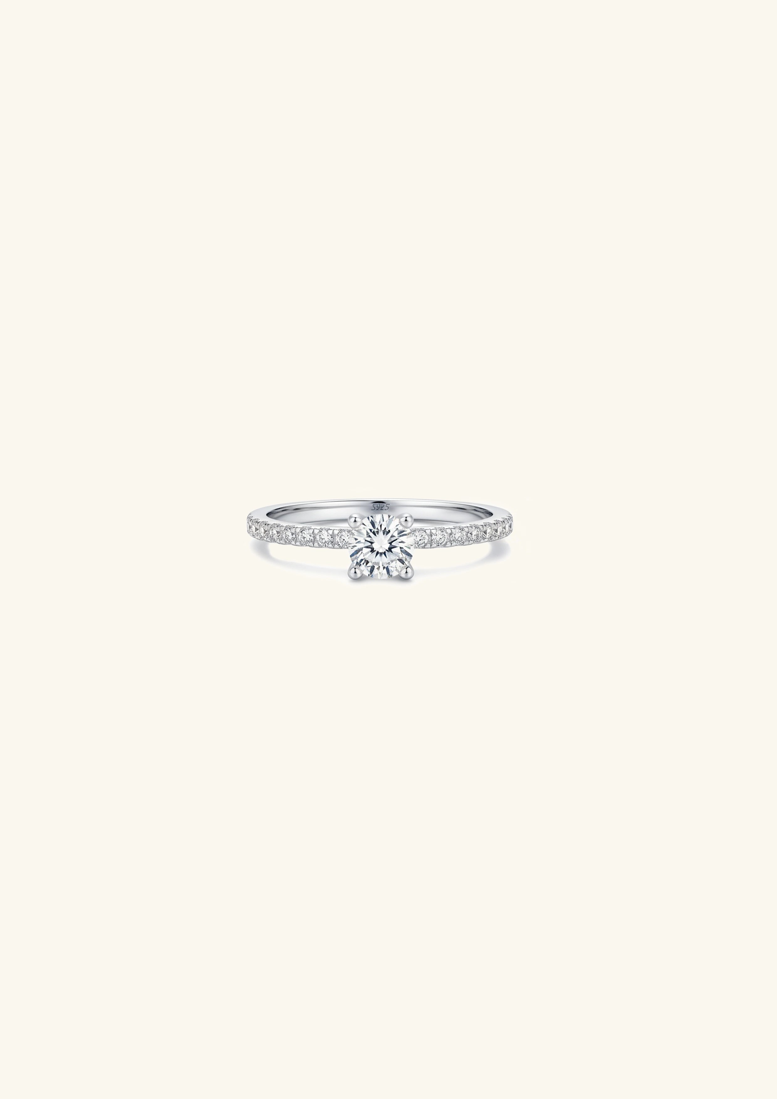 Moissanite pave Ring