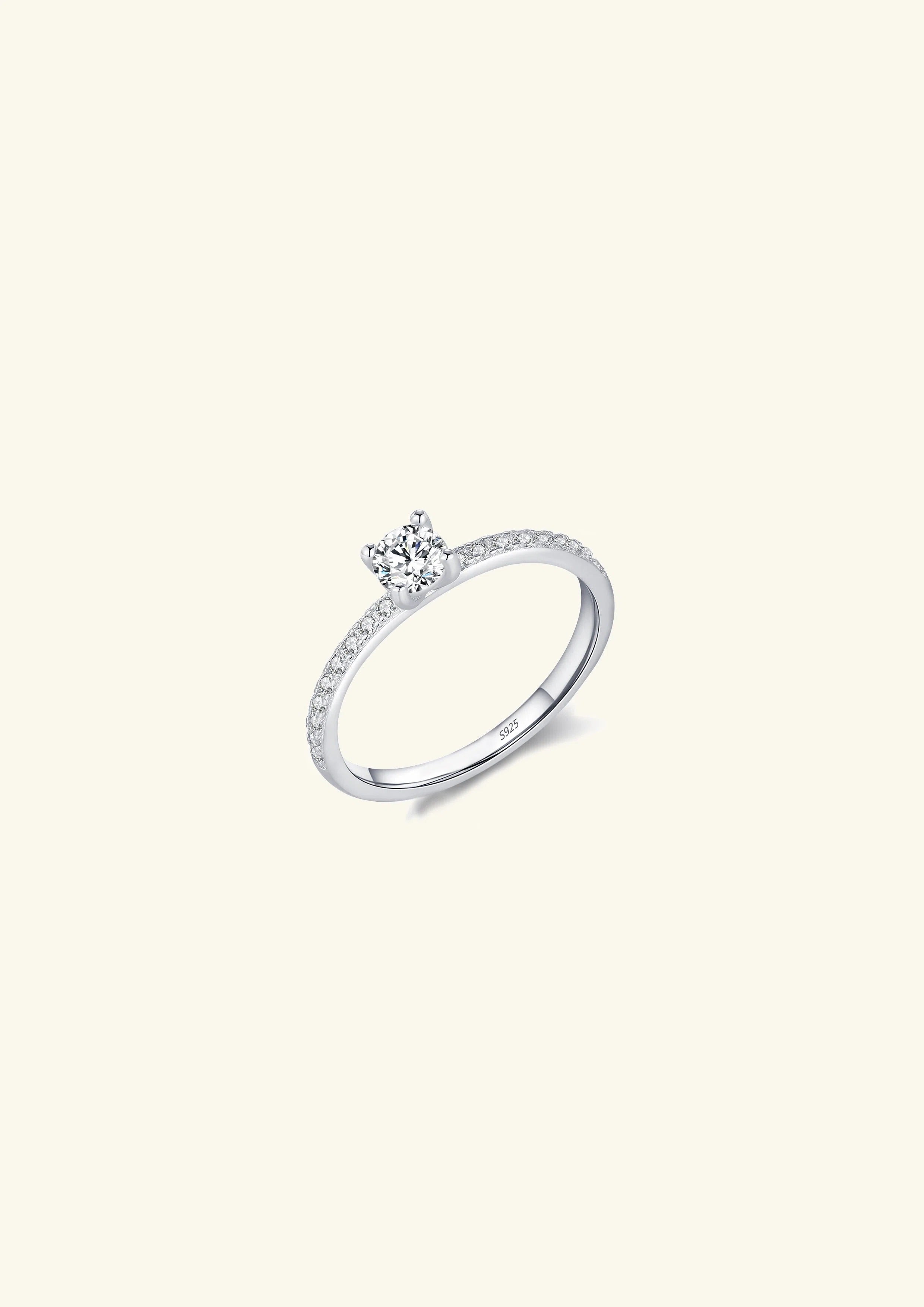 Moissanite pave Ring