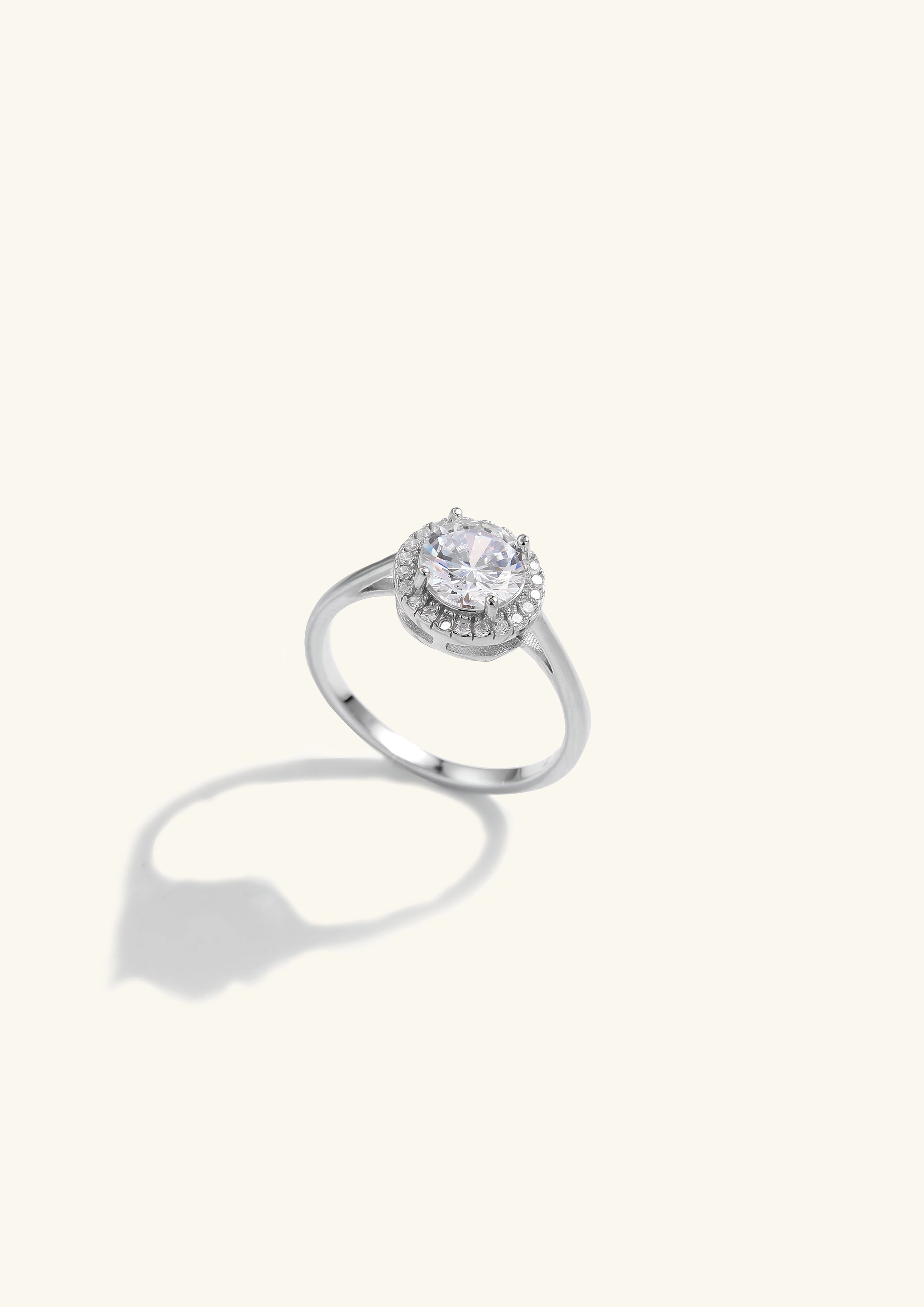 Halo CZ Ring