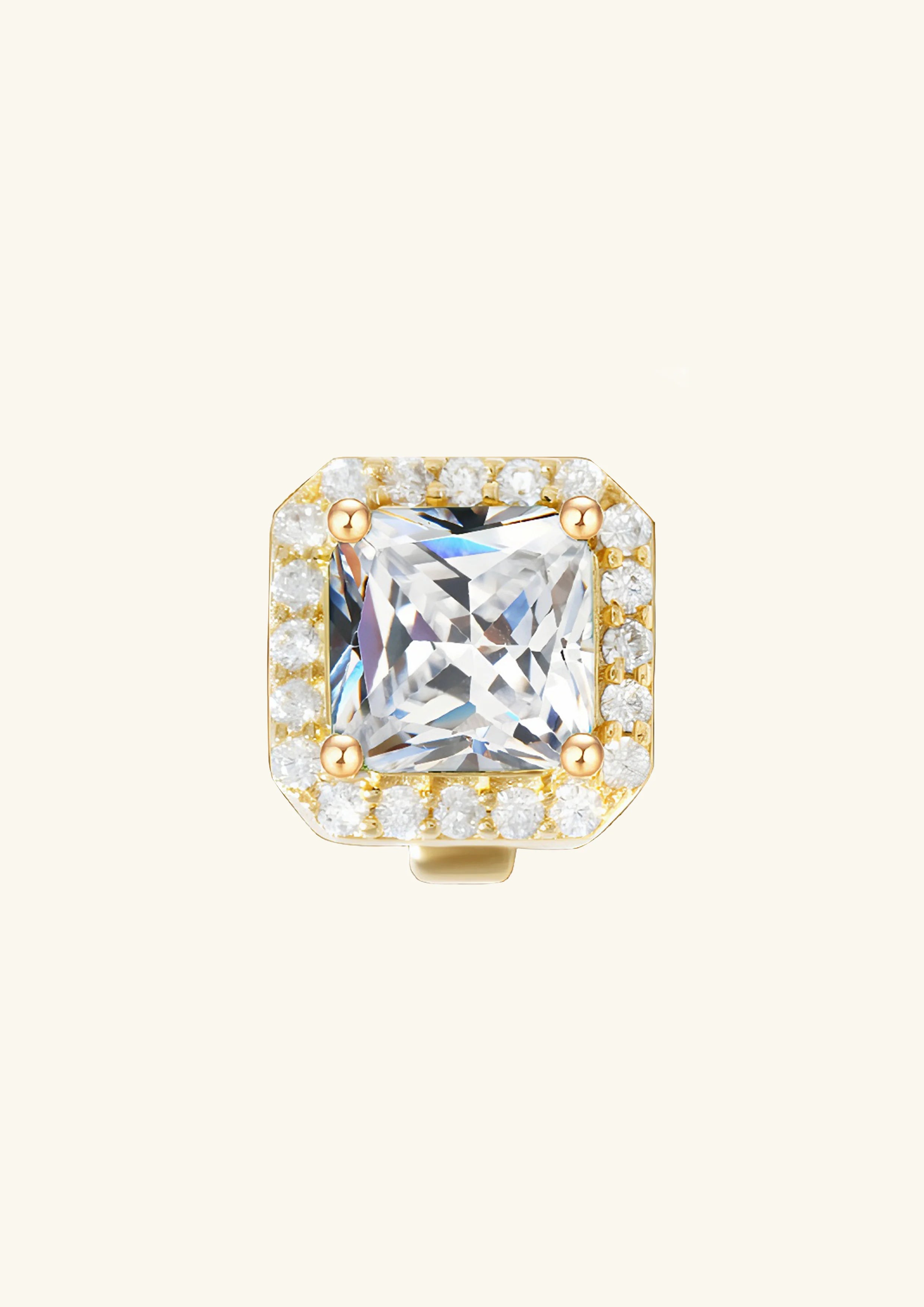 Square CZ Charm