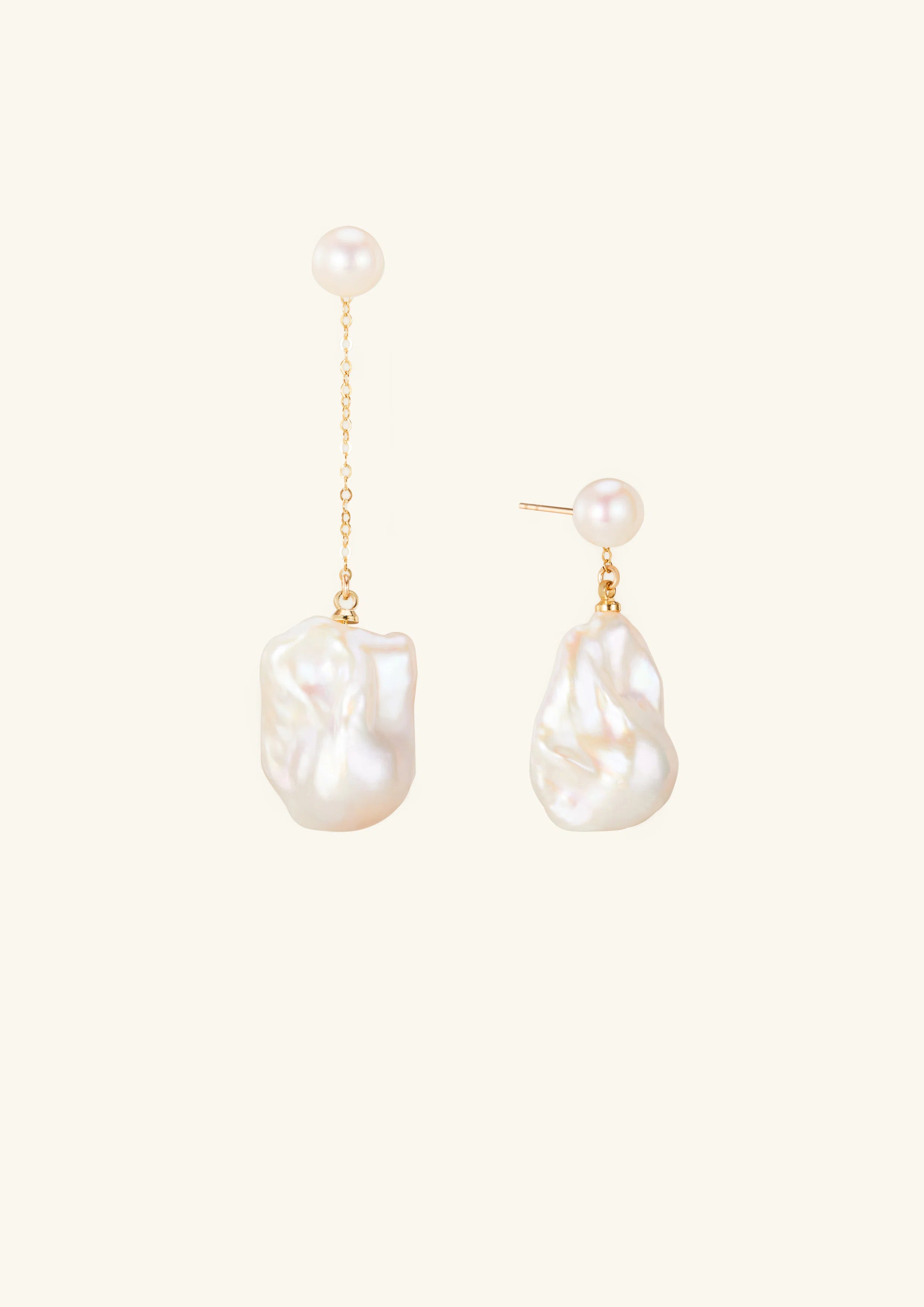 Asym Pearl Earrings