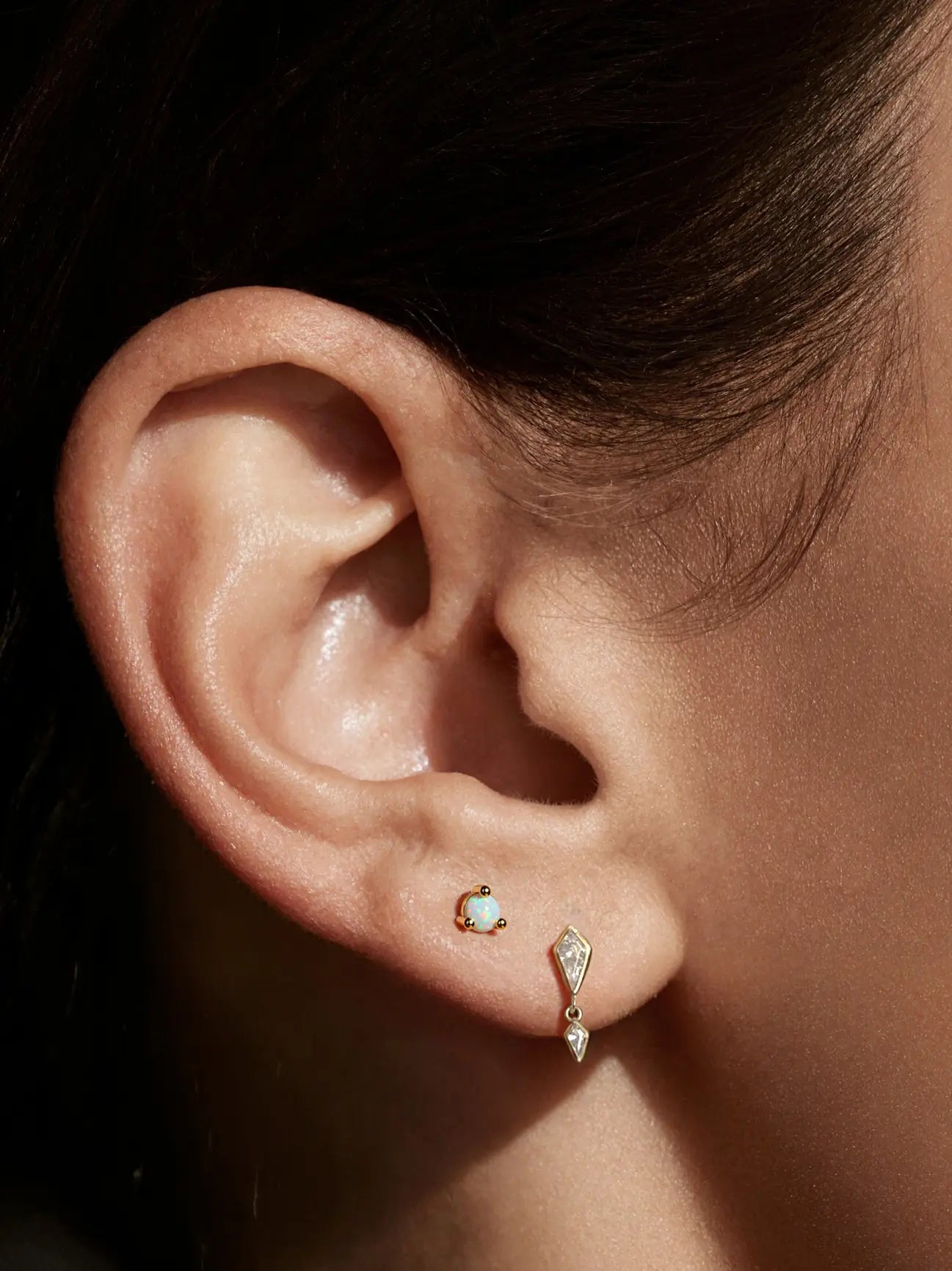 Single Opal Stud Earring