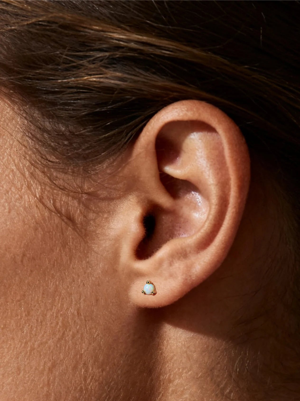 Single Opal Stud Earring