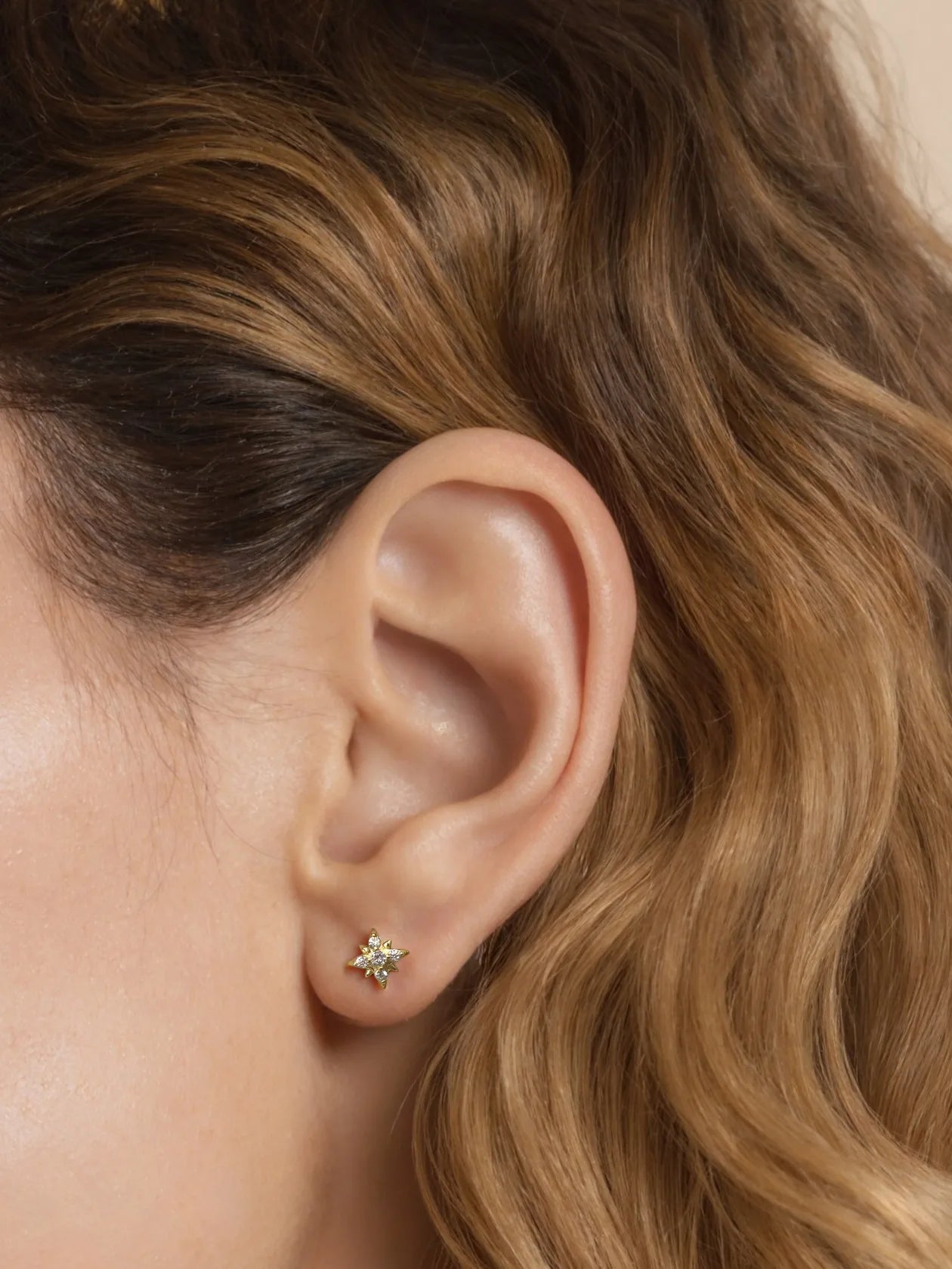 Single Octagonal CZ Earring