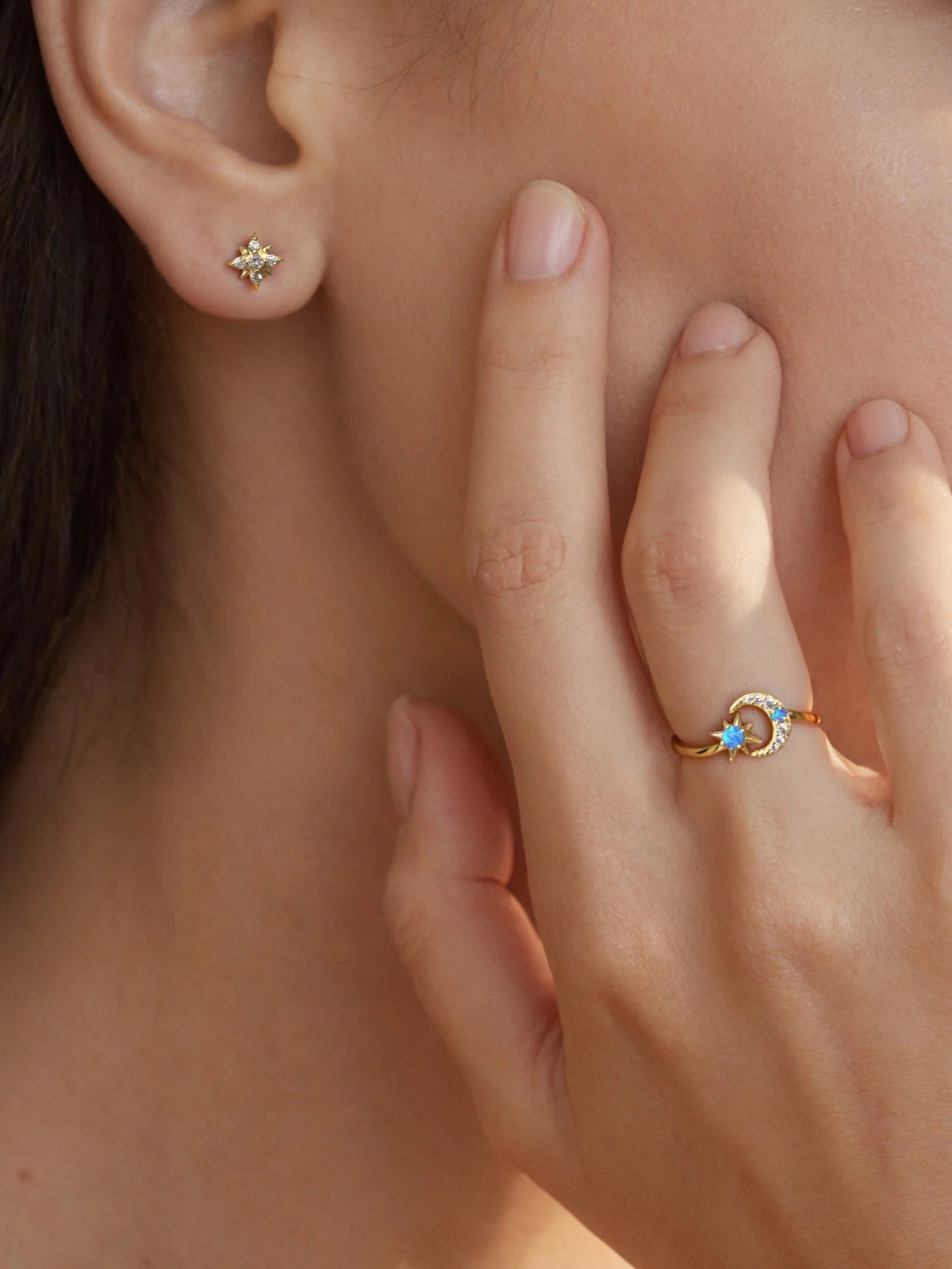 Single Octagonal CZ Earring