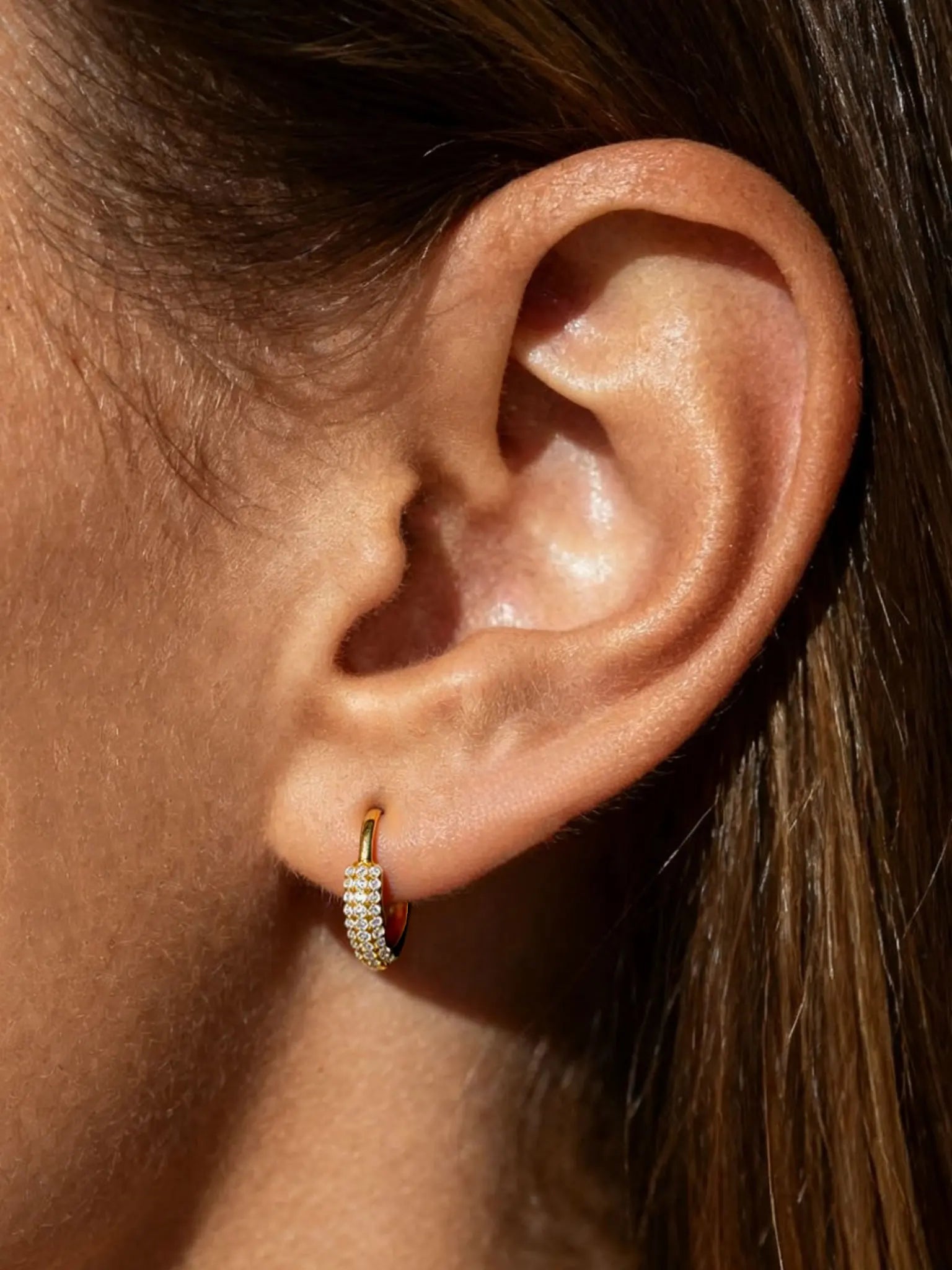 Cubic Zirconia Hoop Earrings