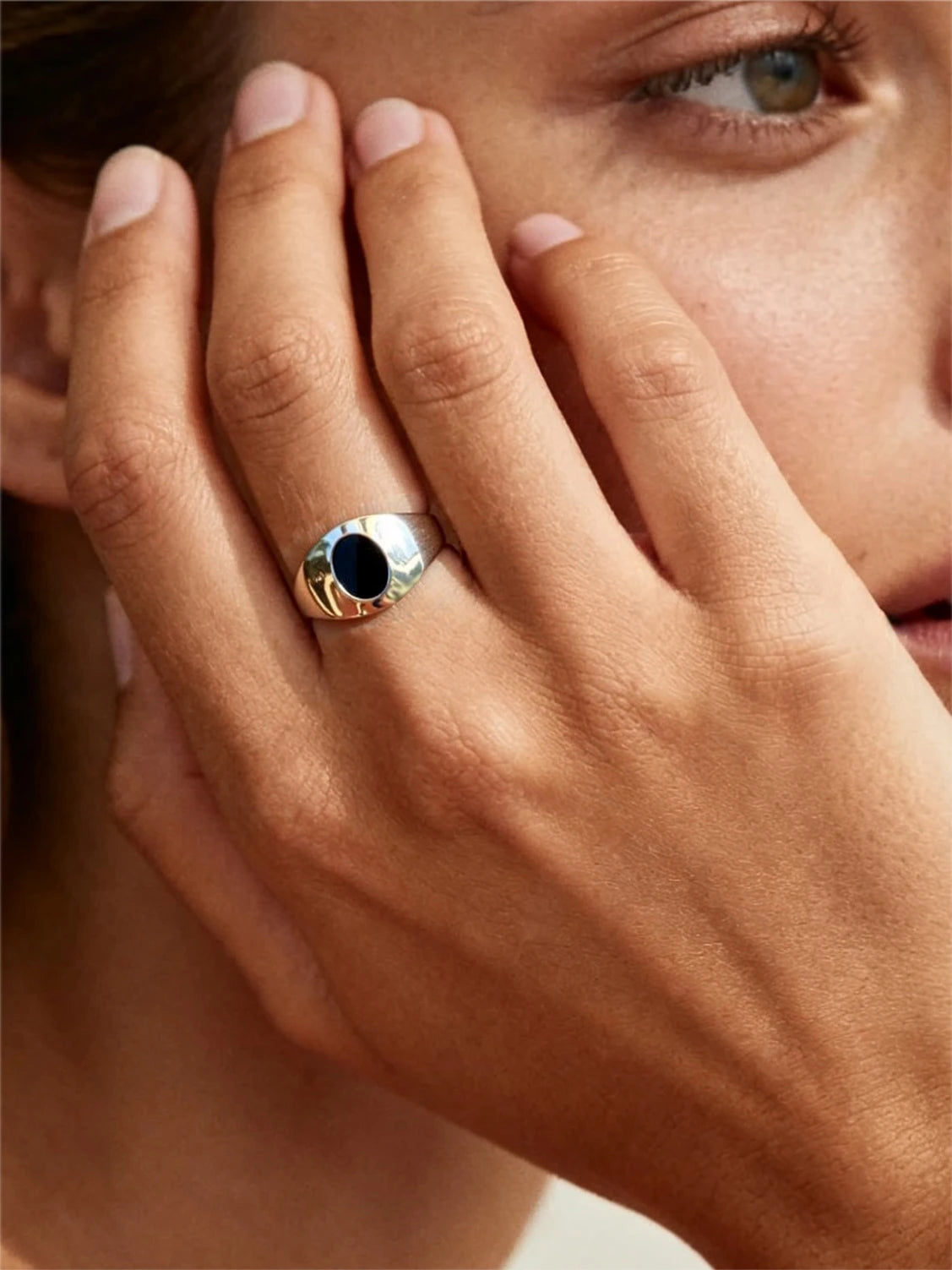 Agate Open-Shank Ring