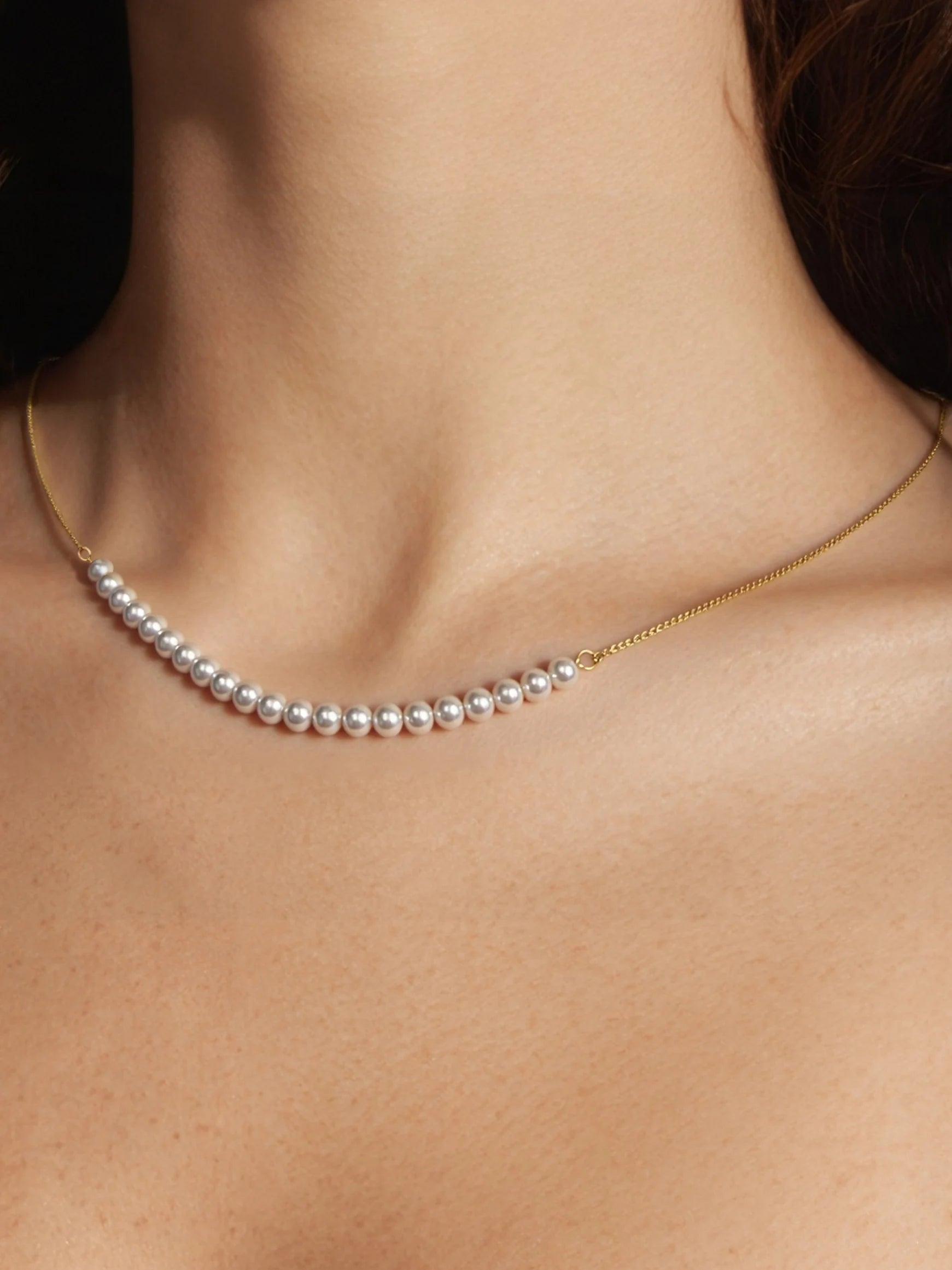 Crystal Pearl Beaded Necklace