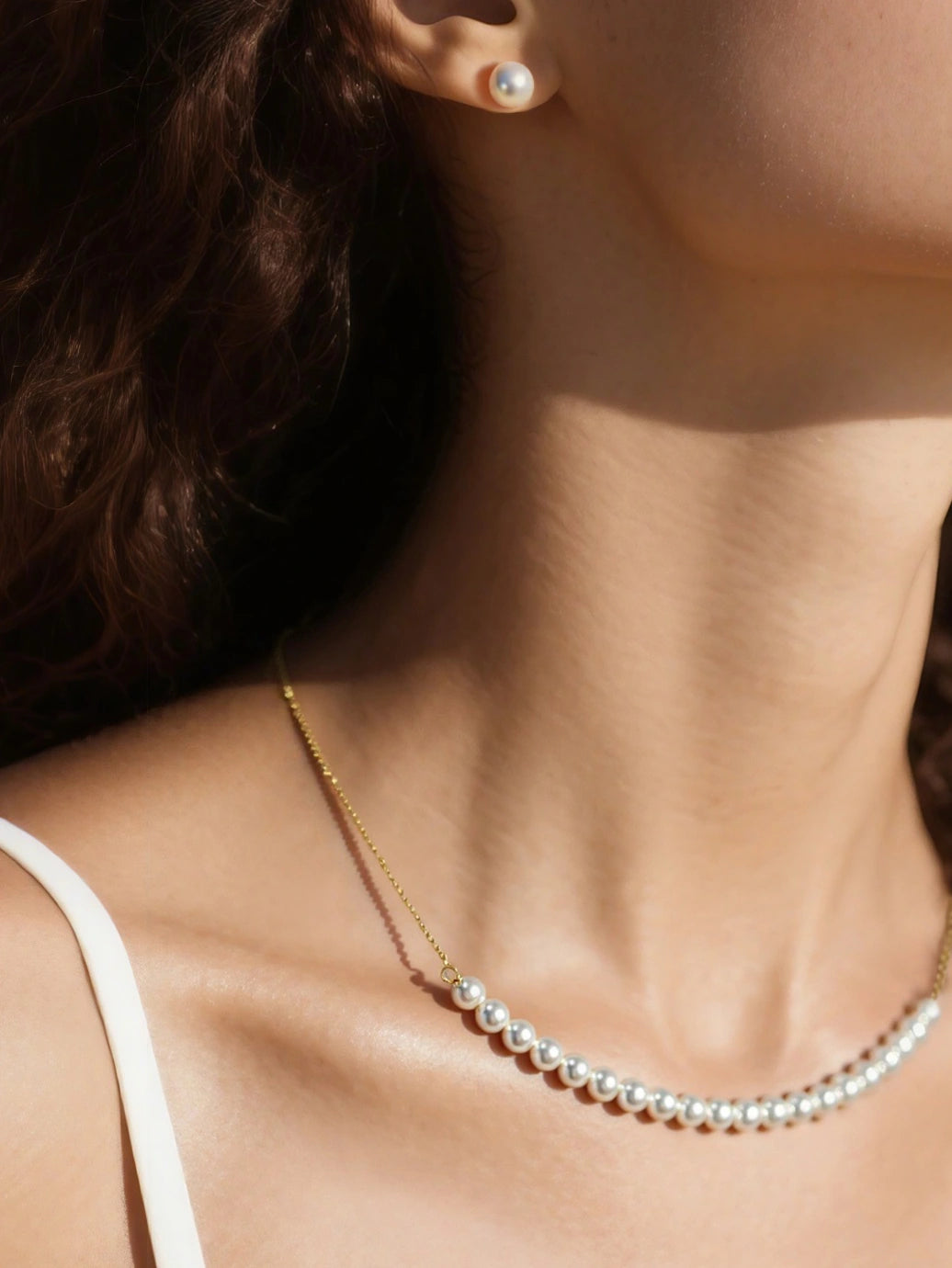 Crystal Pearl Beaded Necklace