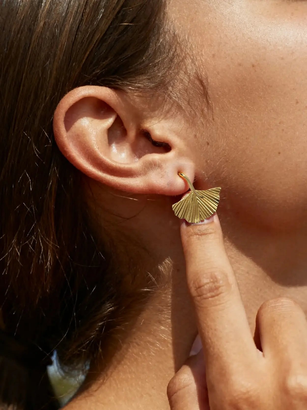 Ginkgo Outline Earrings