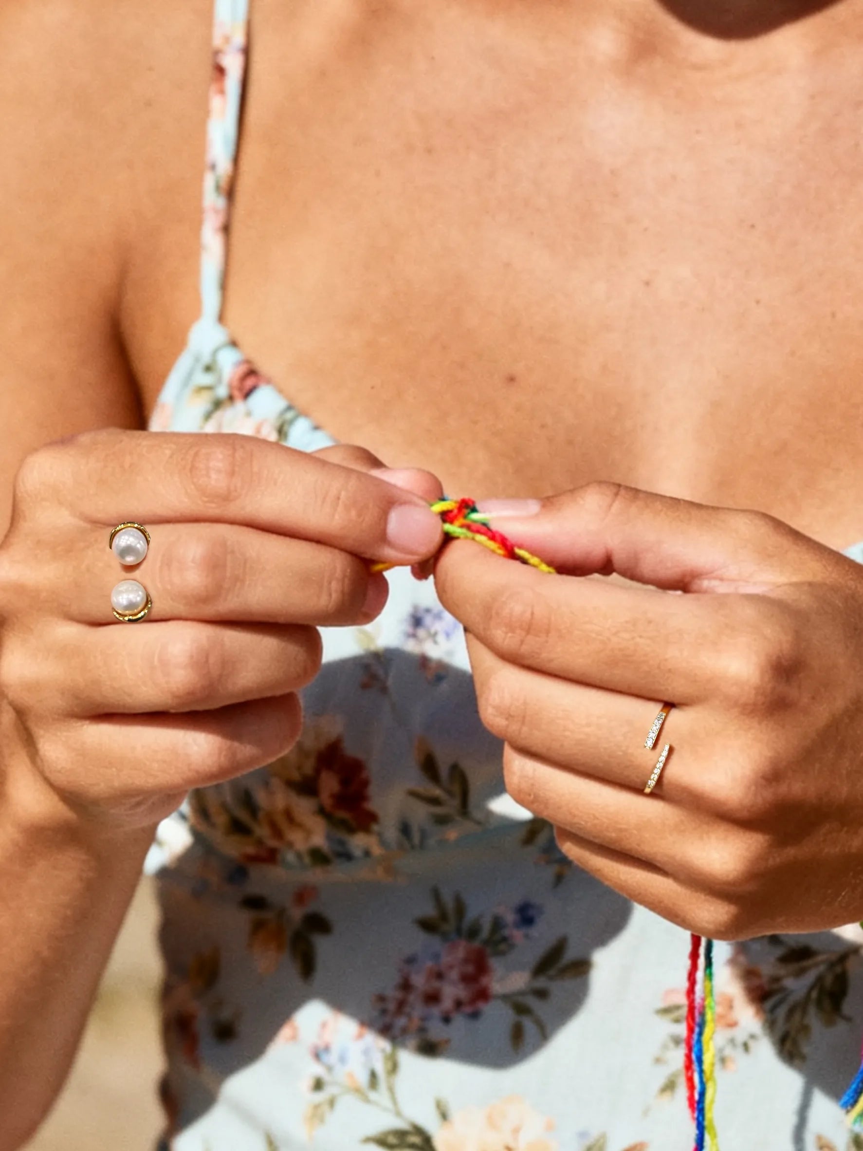 Adjustable Pearl Ring