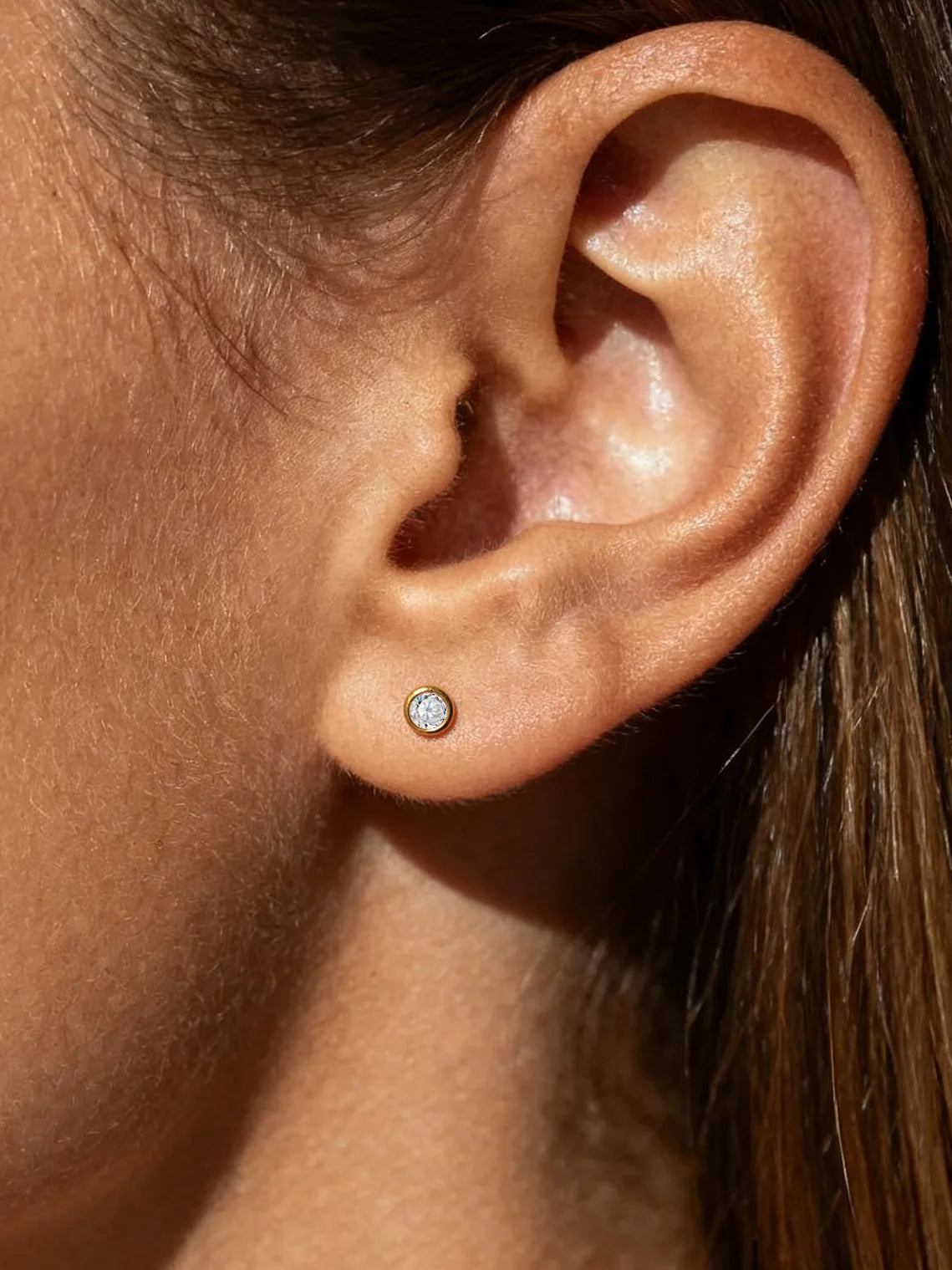 CZ Stud Earrings-Sparkling CZ Stud Earring