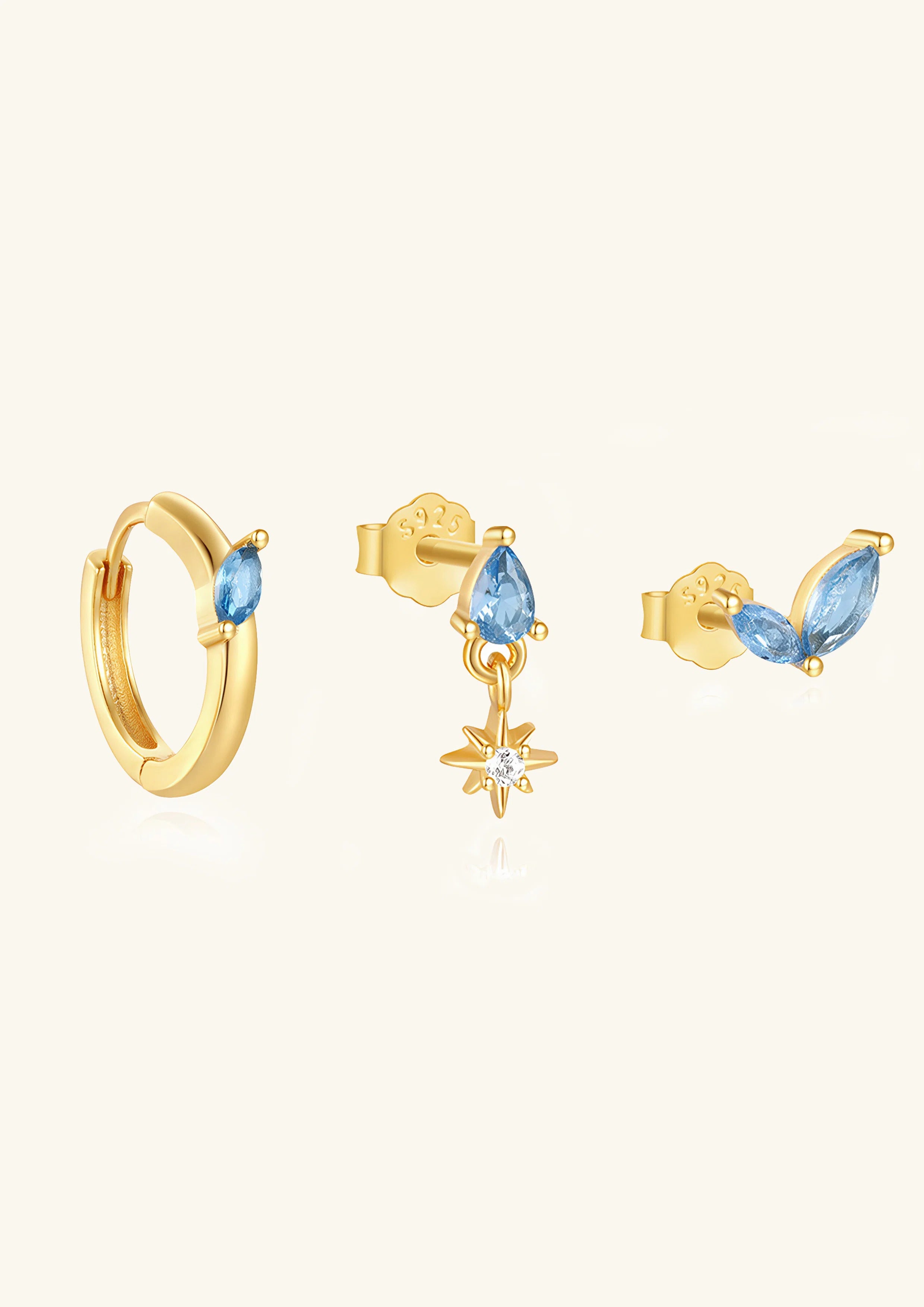 Cubic Zirconia Stack Huggies-layering