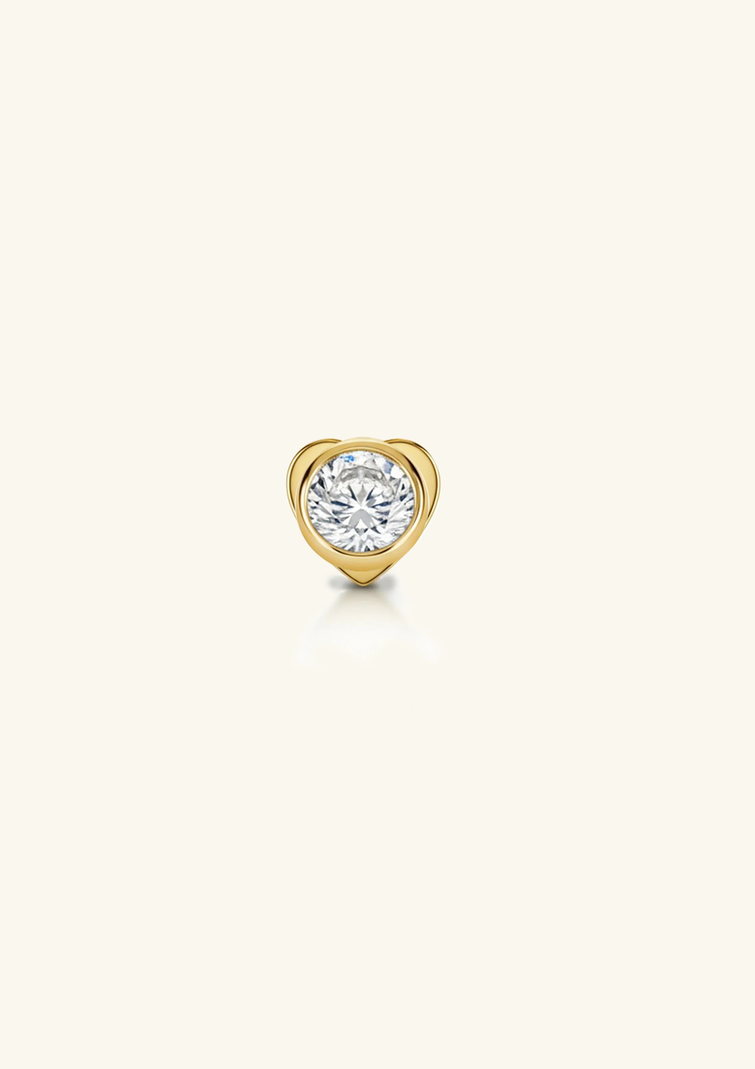 Dainty Heart CZ Ear Climber 