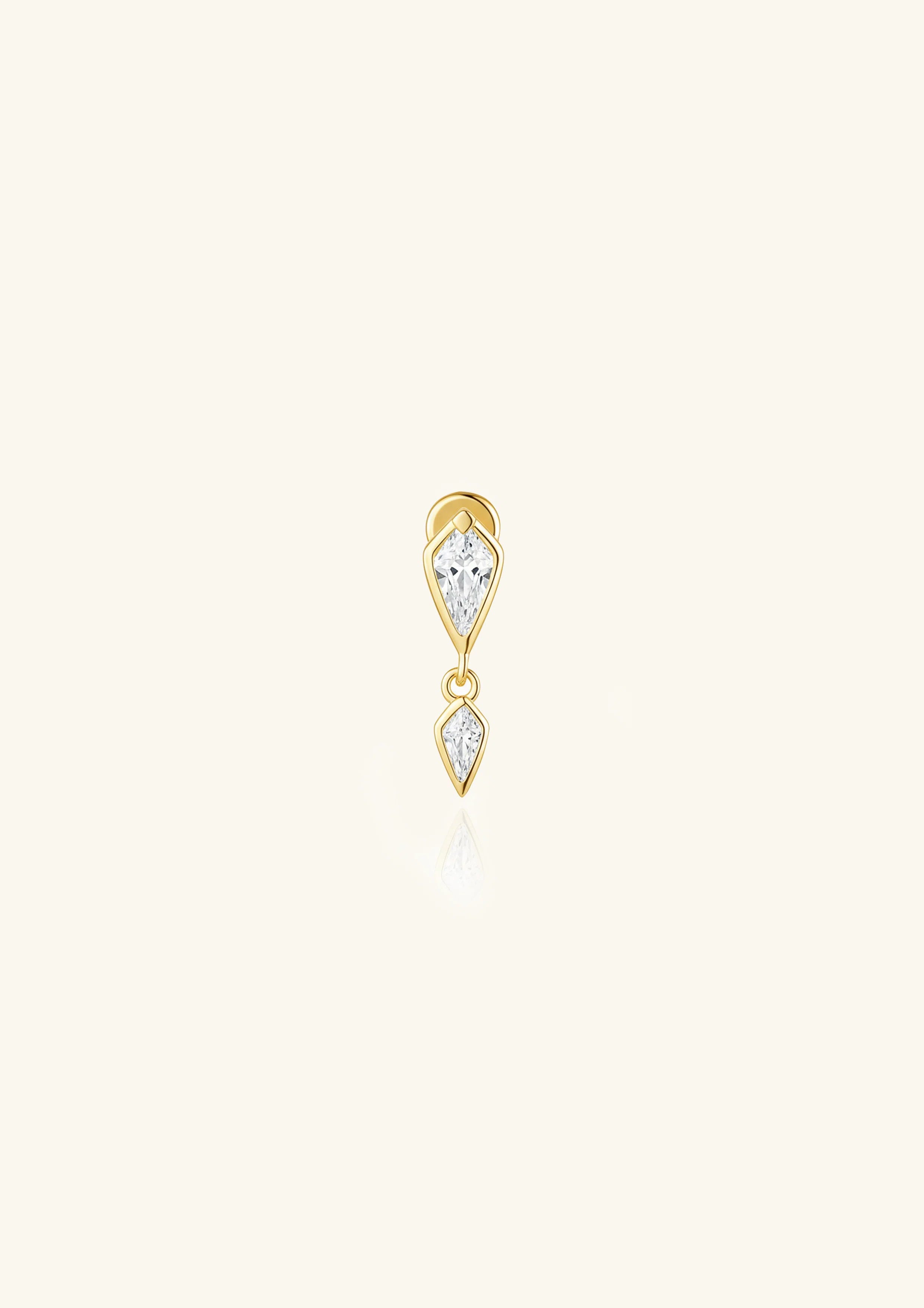 Dainty Rhombus CZ Ear Climber