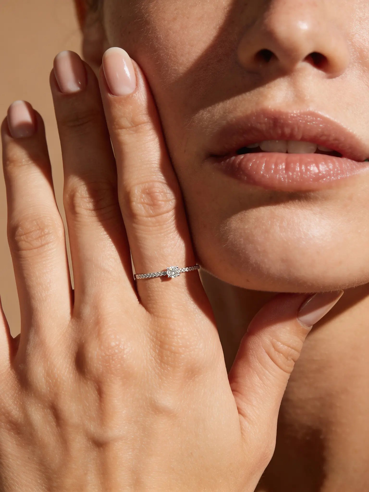 Moissanite pave Ring