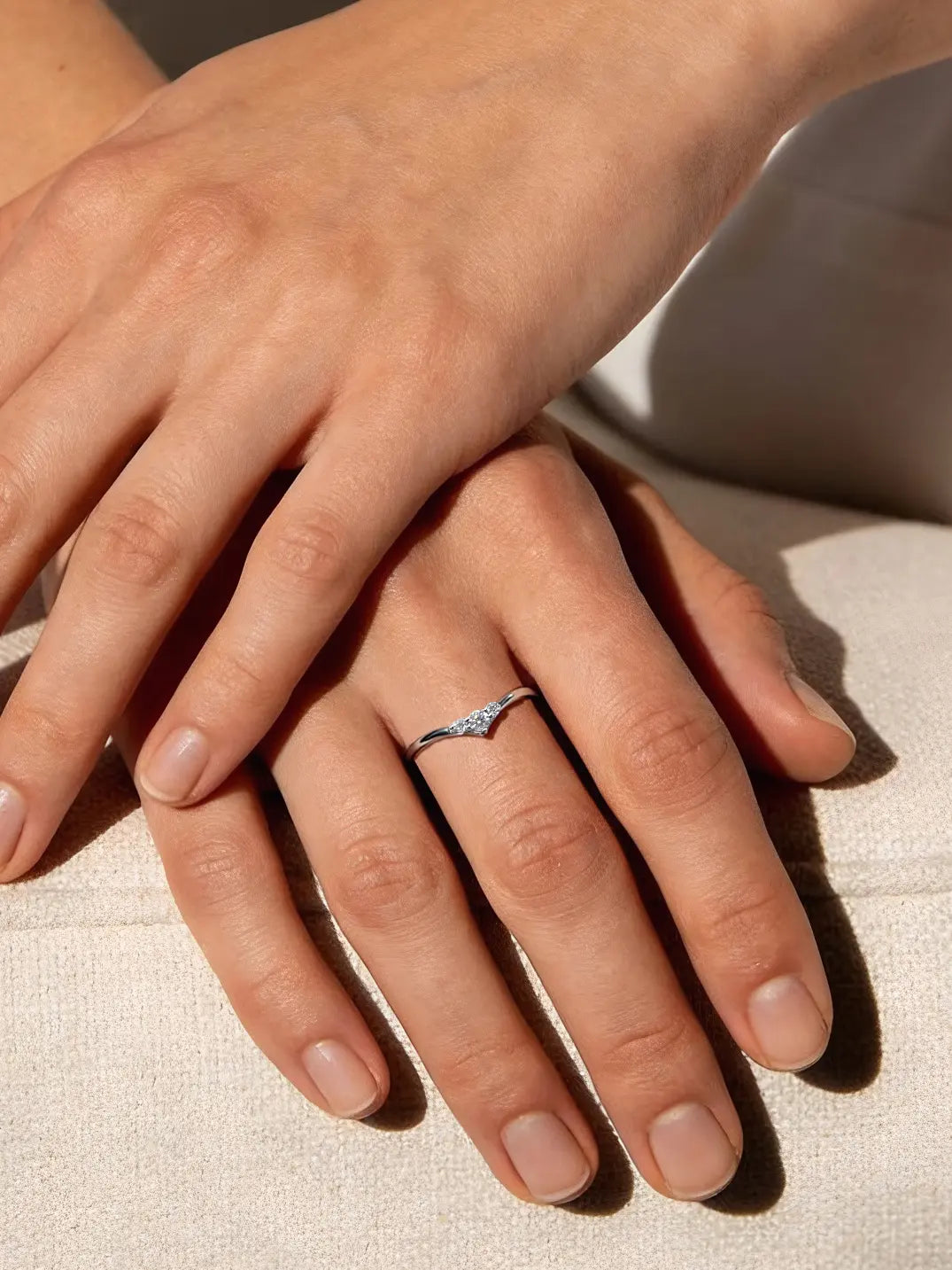 Moissanite Promise Ring