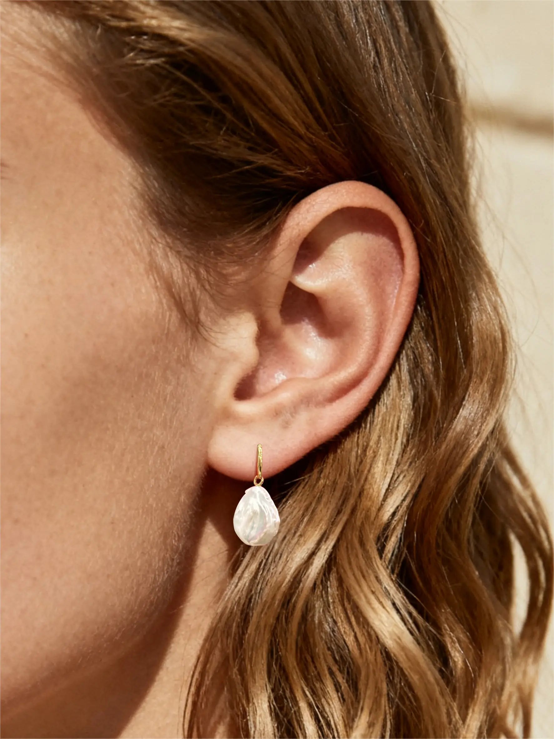 Baroque Pearl Petal Earrings